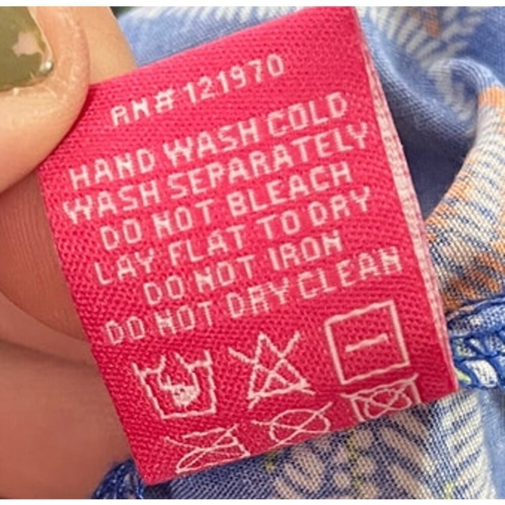 Flying Tomato Blue Floral Tiered Maxi Skirt Vacation Tropical Beach sz S Boho - Picture 6 of 6